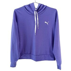 PUMA Women's Athleisure Crop Hoodie Sweatshirt •‎ Small • purple